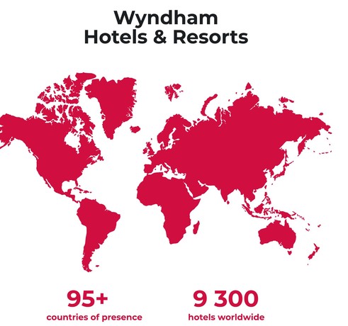 Wyndham Hotels & Resorts — mapa pôsobenia v 95+ krajinách